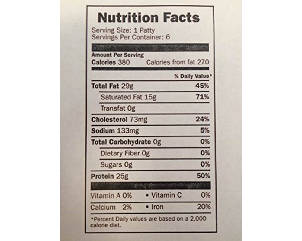 Bison Burger Nutrition Facts Besto Blog